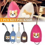 Shiba PU Leather Key Bag Large Capacity Car Key Holder Pouch