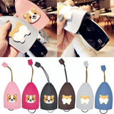 Shiba PU Leather Key Bag Large Capacity Car Key Holder Pouch