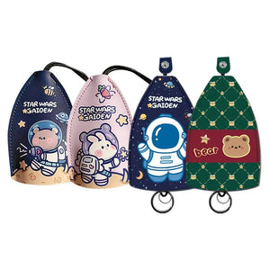 Cartoon PU Leather Pull Out Key Case Car Key Holder