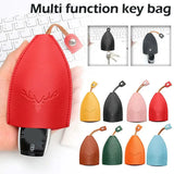 Cute Animal PU Leather Car Key Case Holder Keychain Pouch Organizer