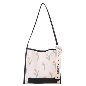 Floral Tulip Crossbody Bag Tote Shoulder Handbag