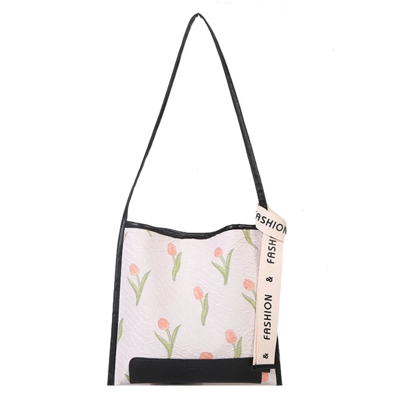 Floral Tulip Crossbody Bag Tote Shoulder Handbag
