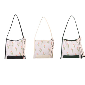 Floral Tulip Crossbody Bag Tote Shoulder Handbag
