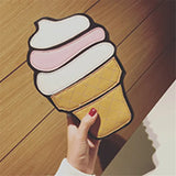 Creative Style Woman Hamburger Ice Cream PU Chains Bags