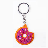 Donut Keychain Party Favors Kids Food Pendant Keyrings Ornaments