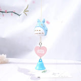 Totoro Charm Keychain Ceramic Pendant No Face Man Doll Key Ring Bag Hold