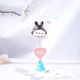 Totoro Charm Keychain Ceramic Pendant No Face Man Doll Key Ring Bag Hold