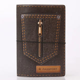 Travel Passport Cover PVC Wallet Bag Men Women ID Holder