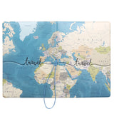 Travel Passport Cover Wallet Bag Men Women Pu Leather ID Holder