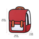 Creative Women Drawing Backpack School Bag Teenager Girls Daypack