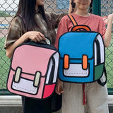 Creative Women Drawing Backpack School Bag Teenager Girls Daypack
