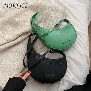 Women Leather Zipper Bag Lady Casual Messenger Bag