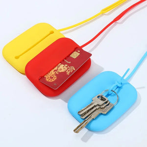 Silicone Key Case with Drawstring - Eco-Friendly Keychain