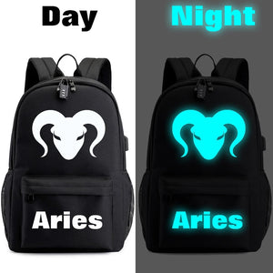 12 Constellation Canvas Backpack for Kids