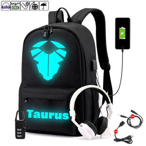 12 Constellation Canvas Backpack for Kids