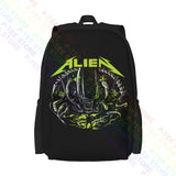 Creeping Death Alien Xenomorph Parody Metallic Rock Style Backpack