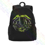 Creeping Death Alien Xenomorph Parody Metallic Rock Style Backpack