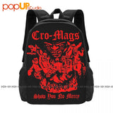 Cro-Mags No Mercy Tour Punk Backpack Large Capacity Bag