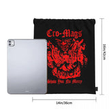 Cro-Mags Show No Mercy Tour Drawstring Bag Gym Softback Large Eco Friendly