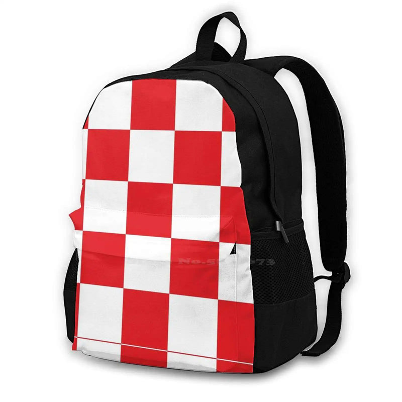 Croatia Backpack For Student School Laptop Travel Bag Hrvatska