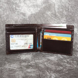 Crocodile Embossed Leather Men's Wallet Slim Bifold Vintage