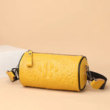 Crocodile Cow Leather Handbag for Women Weave Wide Straps Shoulder Bag