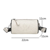 Crocodile Cow Leather Handbag for Women Weave Wide Straps Shoulder Bag