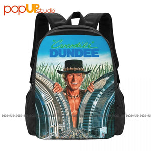 Crocodile Dundee Backpack Large Capacity Bookbag Portable Gym Tote Bag