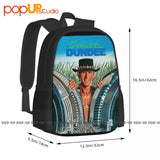 Crocodile Dundee Backpack Large Capacity Bookbag Portable Gym Tote Bag