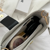 Crocodile Embossed Shoulder Bag for Women PU Leather Semicircle Armpit Bag