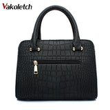 Crocodile PU leather Women Bag V letters Handbags Lady Shoulder Crossbody Bags