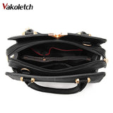 Crocodile PU leather Women Bag V letters Handbags Lady Shoulder Crossbody Bags