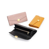 Crocodile Pattern Women's Long Wallet Cowhide Multi-card Slot Large Capacity