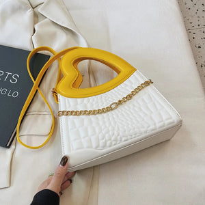Crocodile Pattern Small Tote Bag Handbag for Women