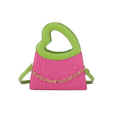 Crocodile Pattern Small Tote Bag Handbag for Women