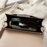 Crocodile Pattern PU Leather Shoulder Bag with Wide Strap