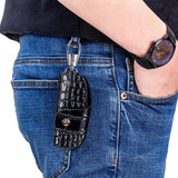 Crocodile Pattern Car Key Bag Wallet Leather Keychain Organizer