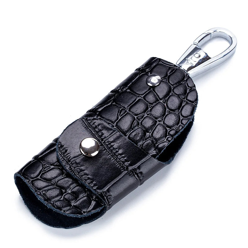 Crocodile Pattern Car Key Bag Wallet Leather Keychain Organizer
