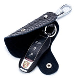 Crocodile Pattern Car Key Bag Wallet Leather Keychain Organizer