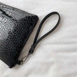 Crocodile Pattern Clutch Bag Envelope Purses