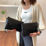 Crocodile Pattern Clutch Bag Envelope Purses