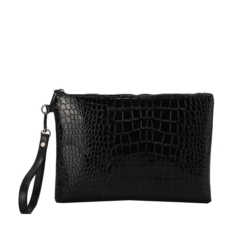 Crocodile Pattern Clutch Bag Envelope Purses