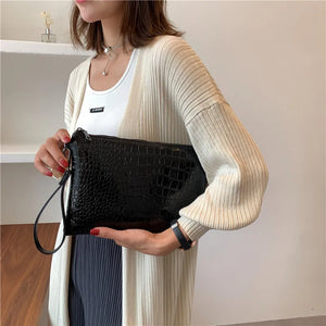 Crocodile Pattern Clutch Bag Envelope Purses
