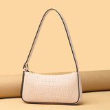 Crocodile Pattern Cow Leather Shoulder Crossbody Bag for Women Ladies Handbag