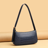 Crocodile Pattern Cow Leather Shoulder Crossbody Bag for Women Ladies Handbag
