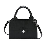 Vintage Crocodile Pattern Crossbody Bag for Women