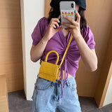 Crocodile Pattern Crossbody Bags PU Leather Women Designer Handbags