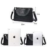 Crocodile Pattern Crossbody Bag Soft Leather Shoulder Bag