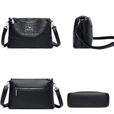 Crocodile Pattern Crossbody Bag Soft Leather Shoulder Bag