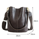 Crocodile Pattern Crossbody Bags Women Handbags PU Leather Shoulder Tote Bag